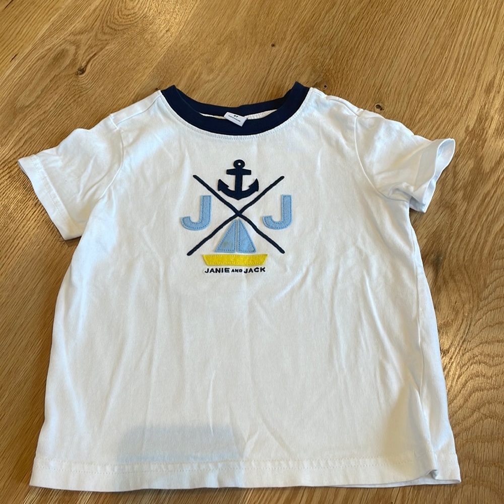 Janie and Jack felt embroidered T-shirt.